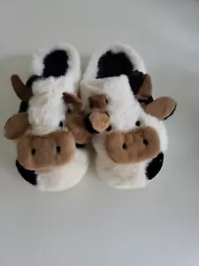 Cute Cow Slippers for Women Men Girls Boys Fuzzy Plush cotton slippers - Picture 1 of 2
