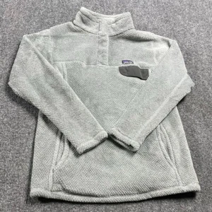 Patagonia Girl's Gray Pullover Re-Tool Snap Long Sleeve Mock Neck Size XL - Picture 1 of 15