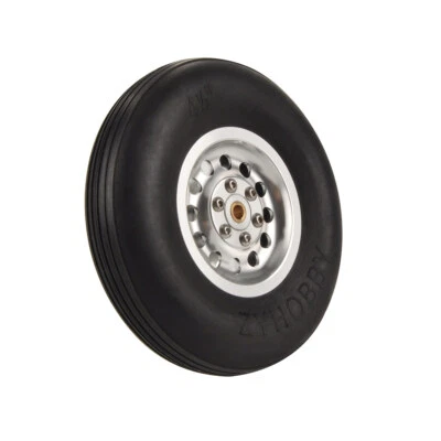 1 Pair 4.5inch Solid Rubber Wheels Tires with Alu Hub For RC Airplane H29mm - Image 1 of 4