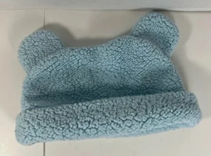 Bear Ears Kids Stocking Cap Fuzzy Blue Quiltex - Picture 1 of 4