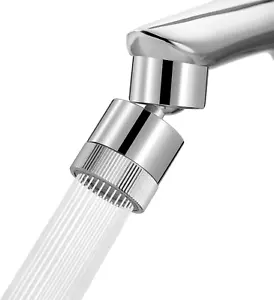 Dual Water Flow Kitchen Sink Sprayer - 360-Degree Swivel Bathroom Faucet Aerator - Picture 1 of 12