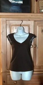 Vintage Banana Republic Little Brown Top Perfect For Layering Super Cute Size S - Picture 1 of 12