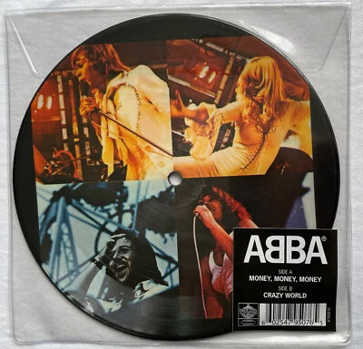 ABBA -Money Money Money- Rare UK Limited Edition Picture Disc 7" Vinyl Record - Image 1 of 3