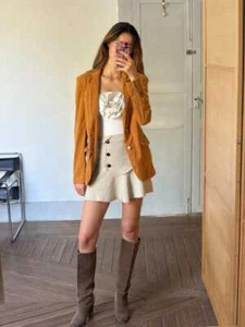 Blazer arancione terroso, giacca primaverile calda vintage, colorato Emily in Paris aesth - Foto 1 di 10