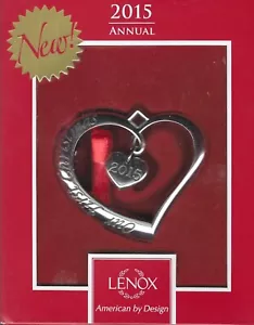Lenox ~ Unser erster Weihnachtsschmuck 2015 - Silber Herz - Bild 1 von 1