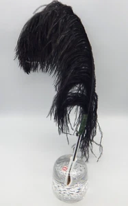 Vintage Hadeland Norway - Crystal Quill Pen Holder PAPERWEIGHT EF820 - Picture 1 of 10