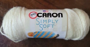 New Skein Caron Simply Soft Yarn Color "Off White" 6 oz. Hats & Scarves  #9702 - Picture 1 of 2