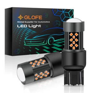 7443 42SMD LED Front Turn Signal Blinker Lights for Nissan Toyota Yellow Amber - Picture 1 of 7