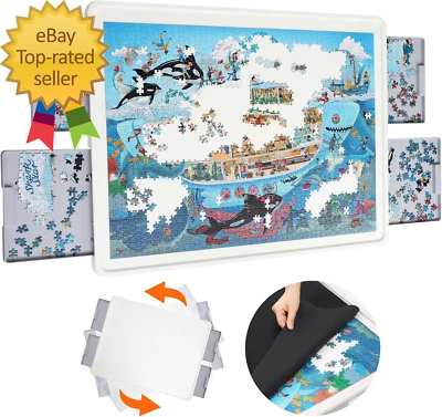 1500件旋转塑料拼图板带抽屉和盖子,35英寸X27英寸Portab — 第 1/4 张图片