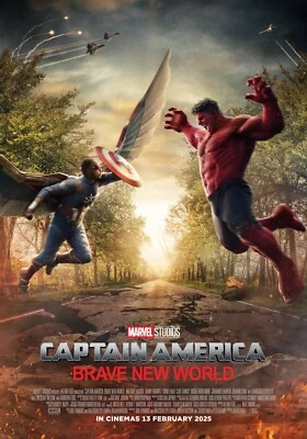 Marvel Captain America Brave New World Movie PREMIUM POSTER MADE IN USA - LAS965