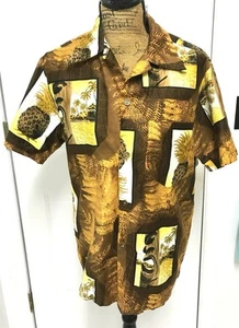 Vtg Retro 50s/60s Royal Hawaiian Shirt Made in Hawaii Men’s Medium Tropical Tiki - Picture 1 of 12