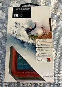 Lifeproof Fre Live 360 Waterproof Case for Apple iPhone X - Red/Orange/Gr in Box - Photo 1 sur 3