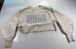 Sudadera Vintage Champion Notre Dame Mujer Pequeña Gris Corte Cuello Redondo - Imagen 1 de 7
