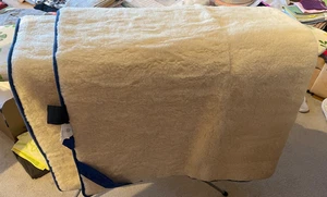 Decke Wolldecke 100% Wolle - Oberbett - ca. 195 x 134 - Beige - doppellagig - Bild 1 von 12