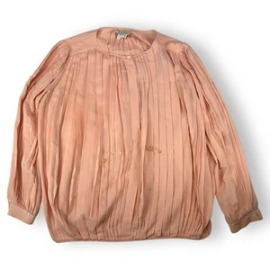 G Gucci Women Silk Button Front Shirt Blouse Long Sleeve Vintage Sz 46 - Picture 1 of 9