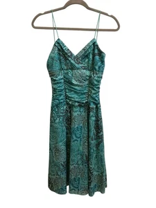 Byer Too Babydoll Slip Dress Paisley Ruched Waist Fairy Y2K Style NEW Sz Large - Picture 1 of 7