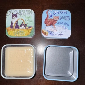 La Savonnerie de Nyons reines Gemüseseifenstück in Katzendose - Bild 1 von 1