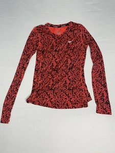 Nike Dri-fit Contour Para Mujer Correr Manga Larga Estampado Animal Rojo Talla Mediana - Imagen 1 de 17