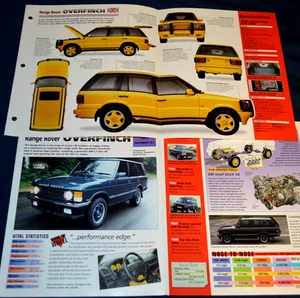 2 1998 Land Rover Range Rover Overfinch 570 HSE Specs Poster Original Brochures - Picture 1 of 1