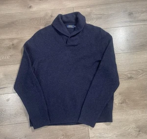 Polo Ralph Lauren Pullover Herren XXL Kaschmir Wolle Pulli Wasserfall Schalkragen Preppy - Bild 1 von 6