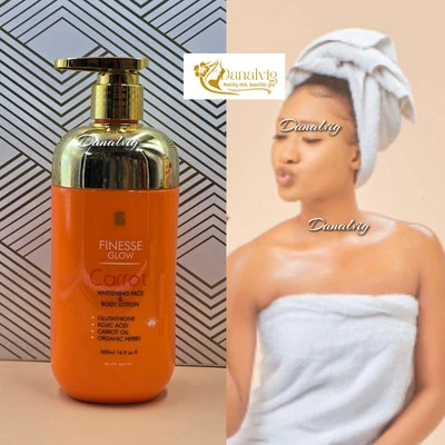 Finesse Glow CARROT Whitening Face & Body Strong Whitening Body Lotion 500ml - Image 1 of 2
