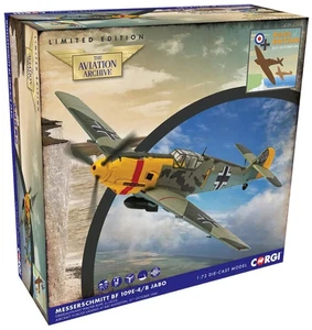 Corgi Messerschmitt Bf 109E-4/B Jabo - "Yellow 1" 1:72 Die-Cast Airplane AA28009 - Picture 1 of 3
