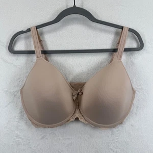 Chantelle Full Coverage Lace Trim Underwire Bra Womens Size 34G/34DDDD Beige - Picture 1 of 9