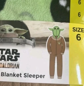 Star Wars Mandalorian Kinder Kinderdecke Schlafanzug mit Kapuze Größe 6  - Bild 1 von 5