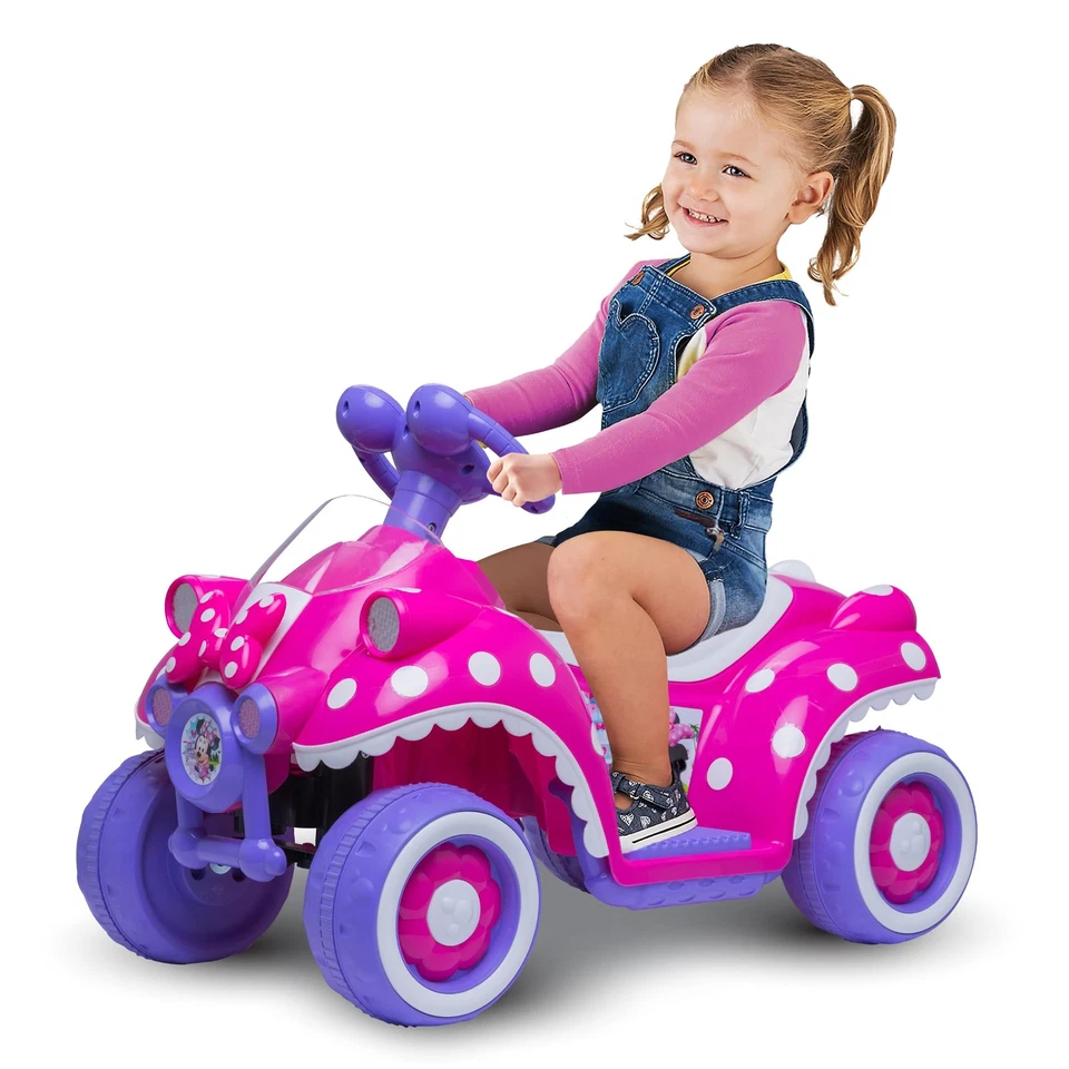 Kid Trax Disney Minnie Mouse Quad 6v Battery-powered Ride-on Toy 6 Volt