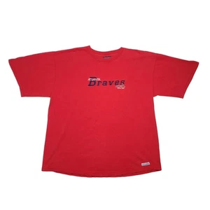 Vintage 1997 Atlanta Braves Embroidered T Shirt Sz 3XL Men's Red Smoltz Chipper - Picture 1 of 11