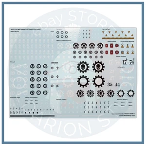 HOJA DE TRANSFERENCIA ADEPTUS MECHANICUS - Warhammer 40K - Hoja de calcomanías - Imagen 1 de 1