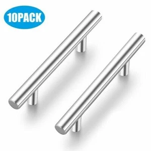 10Pack Brushed Nickel Cabinet Pulls Modern Stainless Steel Cabinet Handles 2-16" - Picture 1 of 42