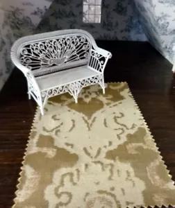 TAPPETO CASA DELLE BAMBOLE ITALIANO tessuto di design 1:12 9" x 6" Lee Jofa - Foto 1 di 1