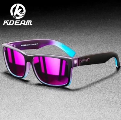 Gafas de sol deportivas polarizadas cuadradas KDEAM para hombres mujeres gafas para conducir al aire libre Foto 1 de 4