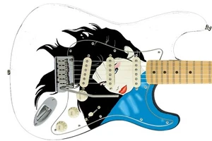 Gitarrenwrap Axthaut Aufkleber Salon Revolverheld 1980er Jahre nur Mädchen CC Deville 1013 V - Bild 1 von 6