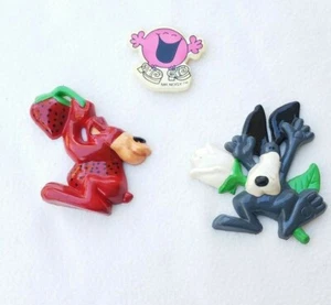 Vintage 80er Arjon Müsli Preis Kühlschrankmagnete Hund Affe Herr laut Sammlerstück - Bild 1 von 7