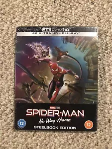 SPIDER-MAN NO WAY HOME 4K UHD Blu Ray STEELBOOK NEW & SEALED ZAVVI UK Marvel - Picture 1 of 4