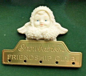 DEPT. 56 SNOWBABIES FRIENDSHIP CLUB PIN Club Pin 1998 W/ 2 CHARMS in box - Picture 1 of 5
