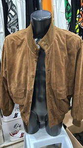 Luca D'Altieri Leather Jacket Used Man Size 52 Brown LLD376 - Picture 1 of 11