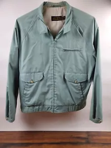 Vtg 80s 90s Eddie Bauer Jacket Mens L Green Windbreaker Plaid Lined Golf Dad - Picture 1 of 3