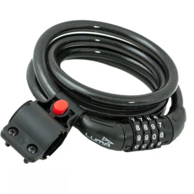 Bicycle Spiral Lock Heavy Duty 1.5M 4-Digit Code Combination Bike Security NEW - Image 1 of 4