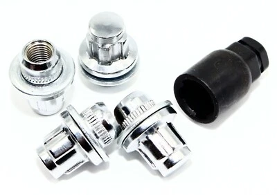 4 Chrome Factory OE Style Wheel Lug Nut Locks 12x1.5 Toyota Prius Camry Corolla - Image 1 of 4