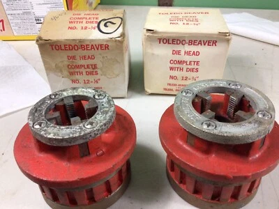 Toledo Nº12 1/2” Y 3/4”, Cabezal de Troquel con Troqueles - Usado, Lote de Dos Cabezales de Troquel Foto 1 de 4