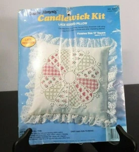 Vintage 1979 Creative Moments Candlewick Kit #8267 'Dresden Plate' 13" Square - Picture 1 of 12