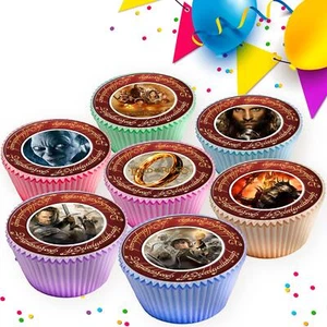 LORD OF THE RINGS IMAGES CUPCAKE TOPPERS EDIBLE CAKE DECORATIONS C3577 - Picture 1 of 1