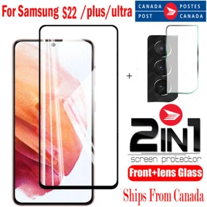 For Samsung Galaxy S22 Ultra S22+ S22 Plus Cover Tempered Glass Screen Protector - Bild 1 von 13