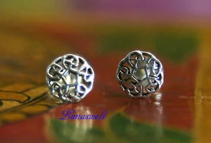 Pendientes Flor Celta de la Vida Plata 925 - Imagen 1 de 2