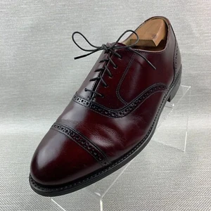 Bostonian Impression Oxford Burgundy Leather Cap Toe Brogue Lace Shoes Sz 9.5EEE - Picture 1 of 12