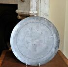 Antique 18th century pewter plate London Tudor Rose touch marks