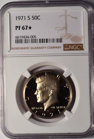 1971 S U.S Proof Kennedy Half NGC PF 67 * Cover